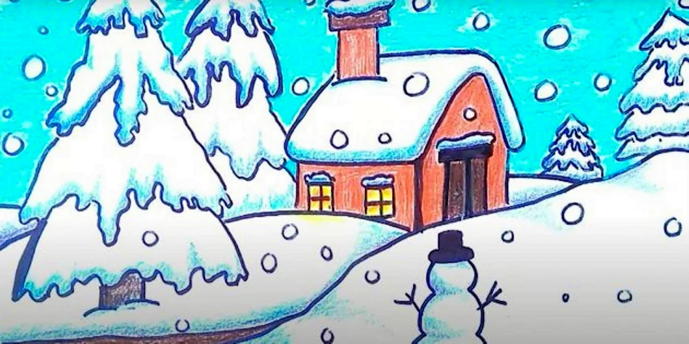15 Способов нарисовать красивую снежную зиму