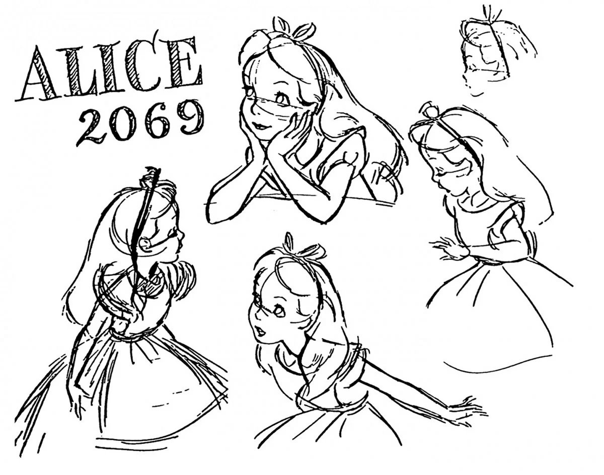 Алиса в стране чудес рисунокдисне
