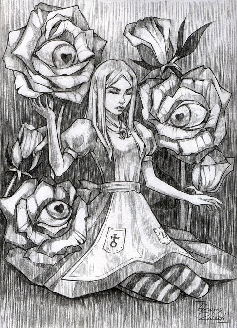 Алиса в стране кошмаров рисунки
