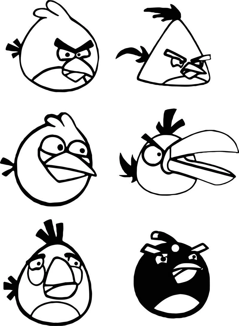 Angry Birds раскраска