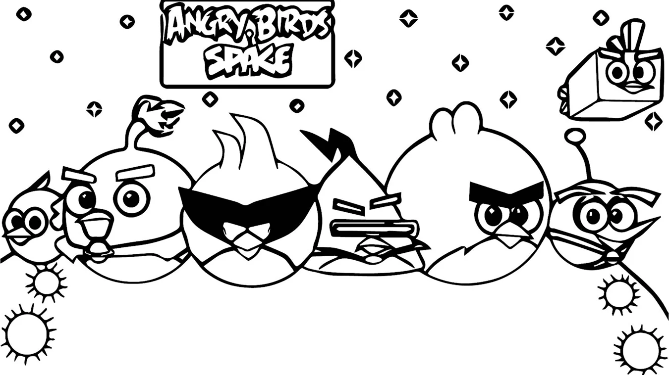 Angry Birds Space раскраска