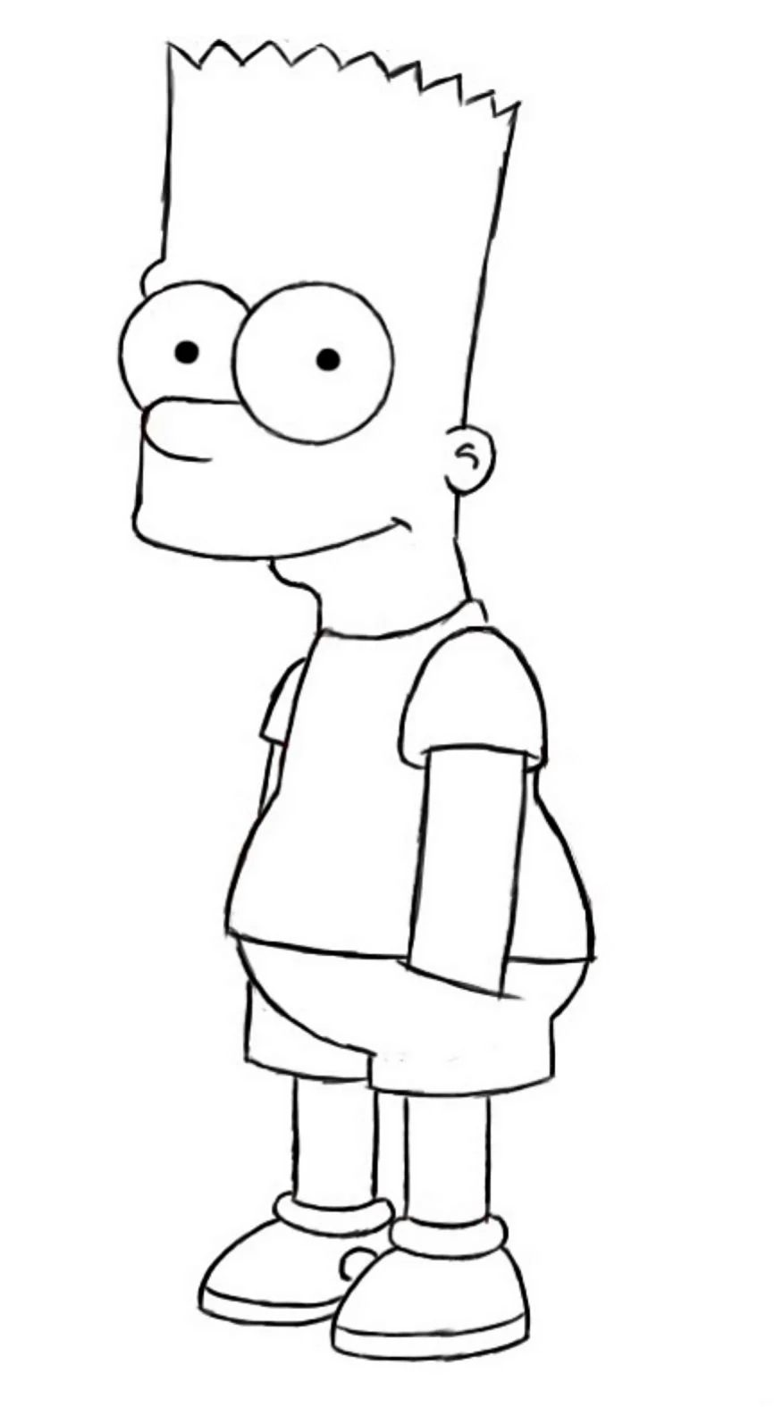 Барт симпсон для срисовки