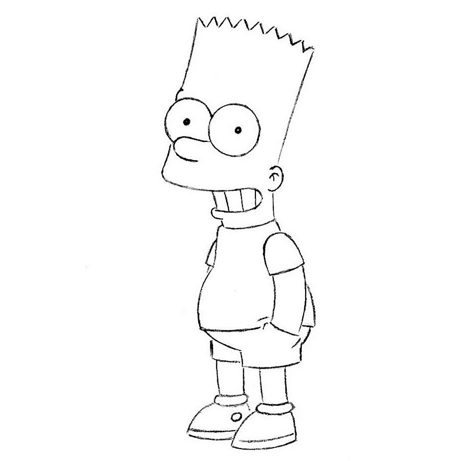 Барт симпсон срисовать
