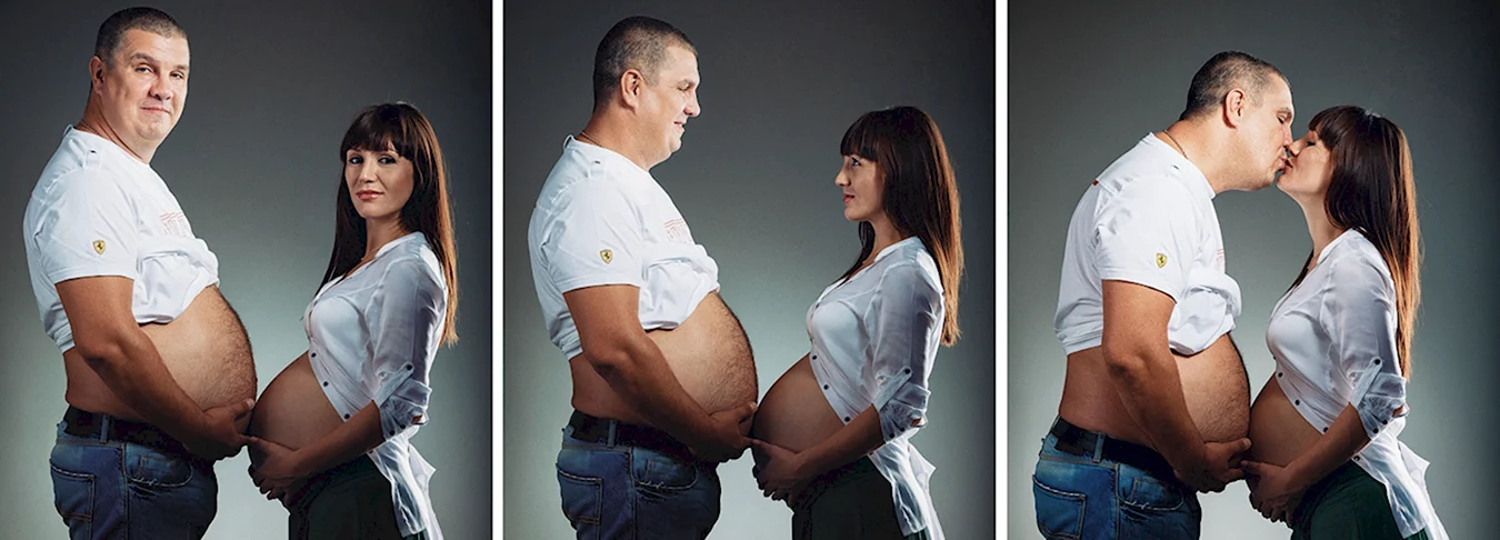 Беременная фотосессия с мужем