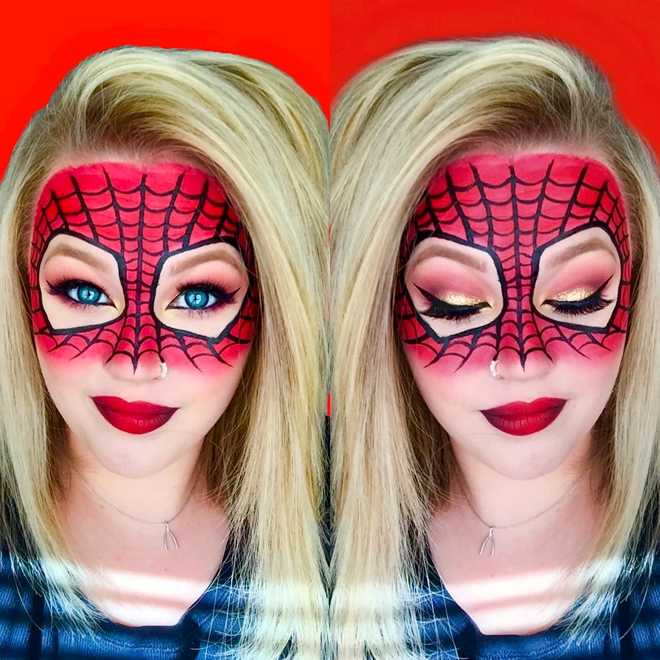 Человек паук макияж на Хэллоуин