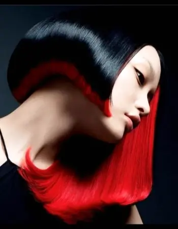Черно красное окрашивание волос