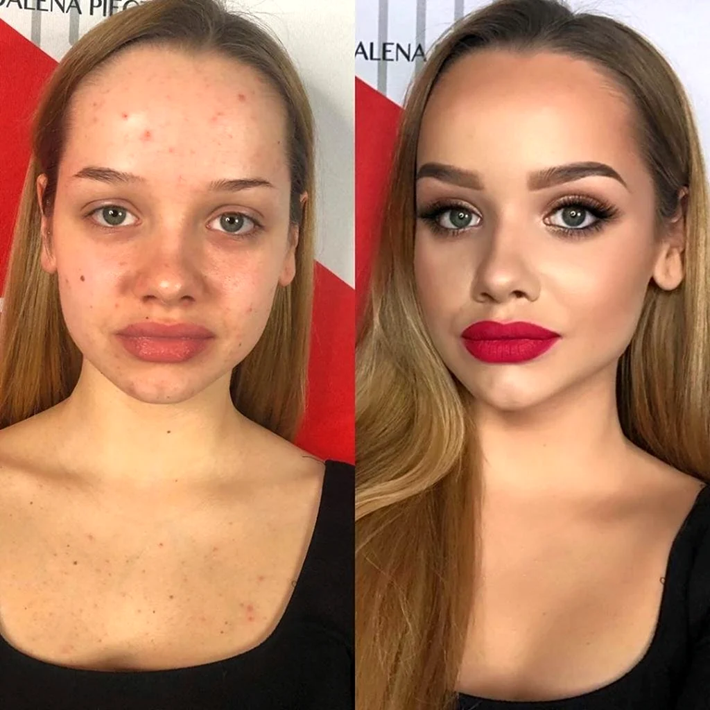 Чудеса макияжа до и после