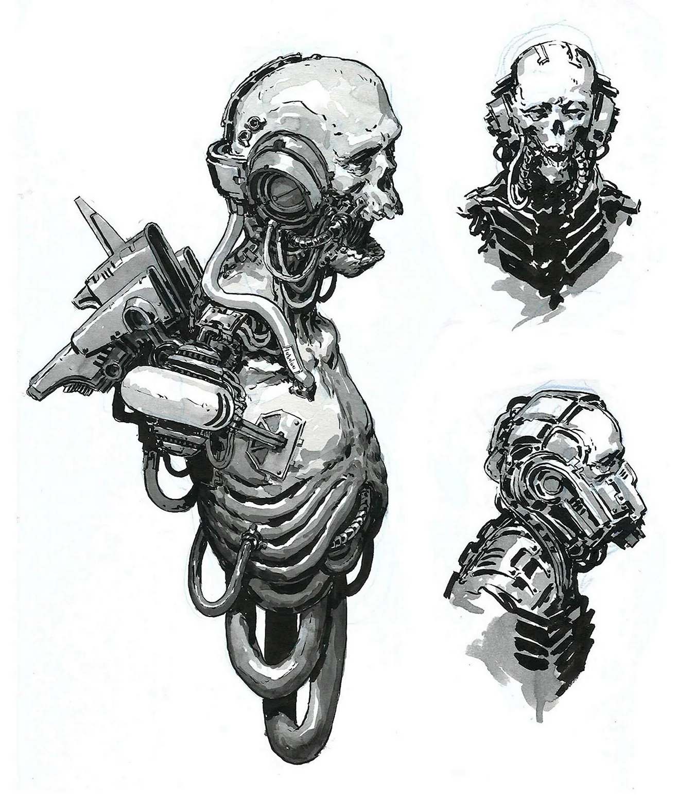 Cyberpunk череп солдат