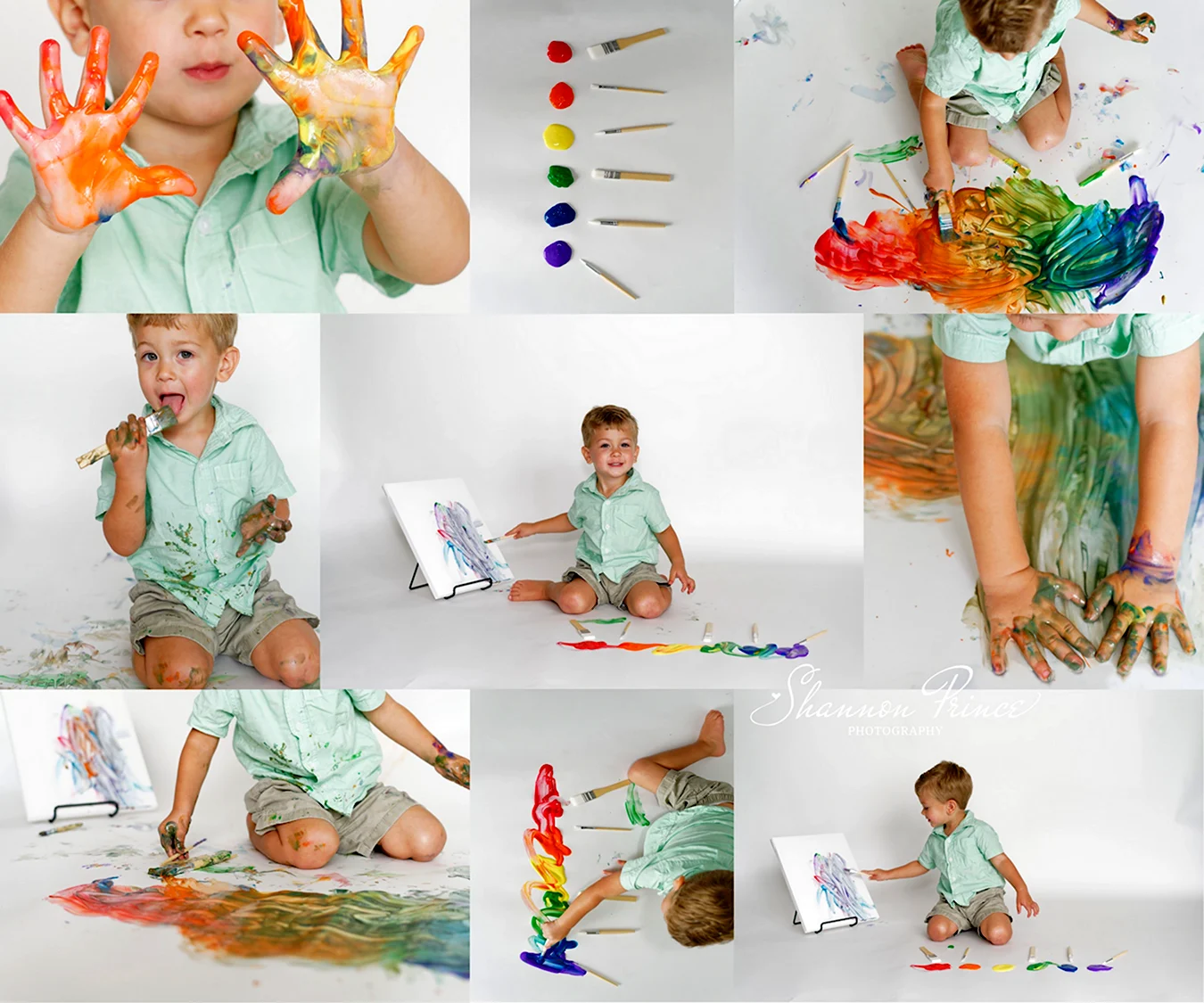Детская фотосессия с красками
