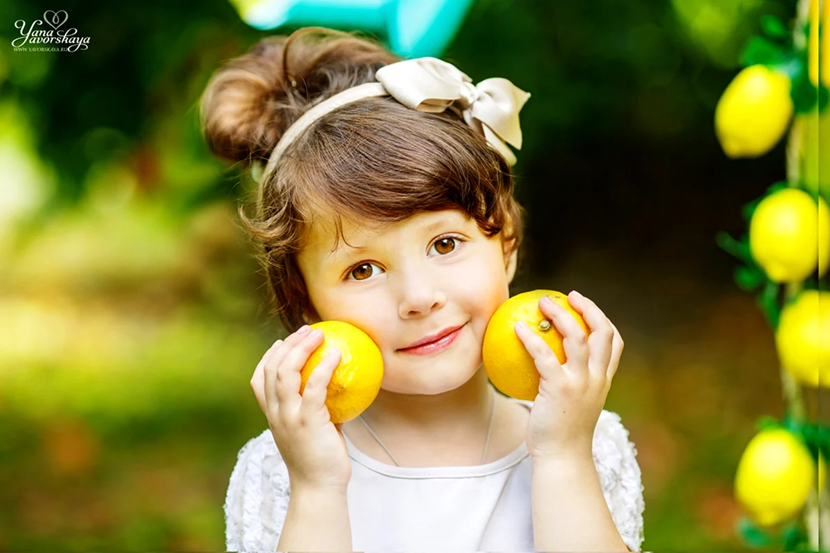 Детская лимонная фотосессия