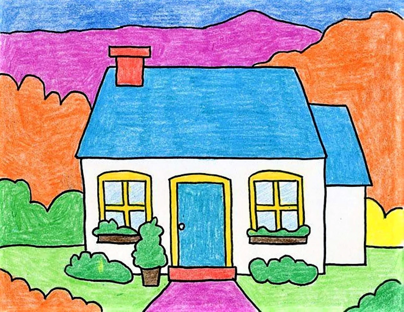 Детский рисунок домик
