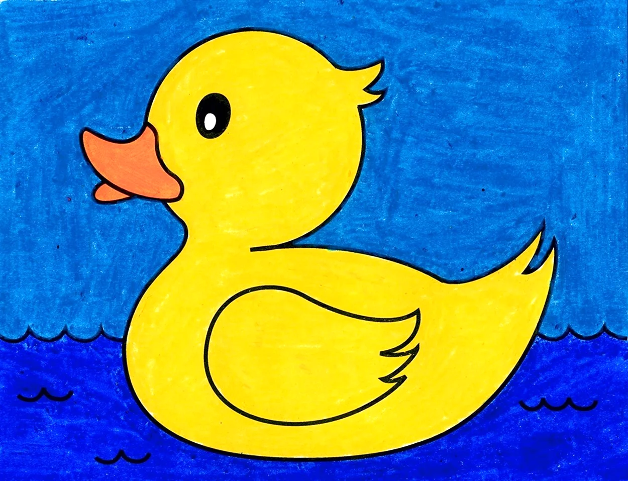 Детский рисунок утки