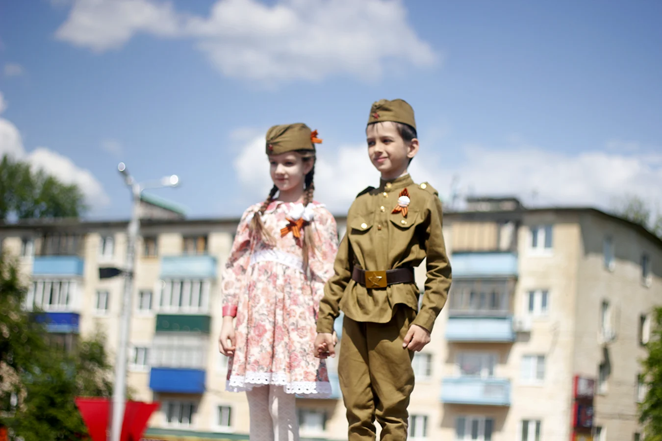 Детское военное платье