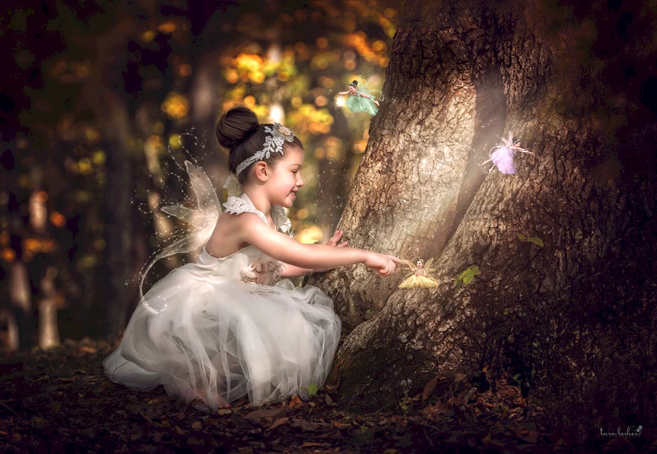 Девочка в волшебном лесу