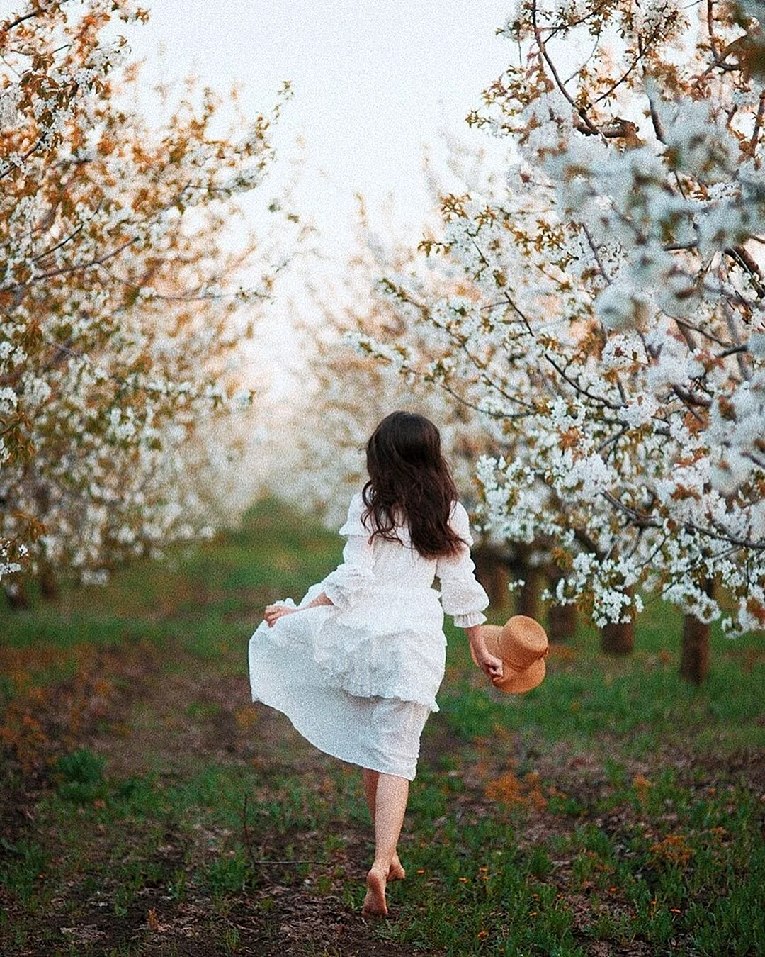 Девушка в яблоневом саду