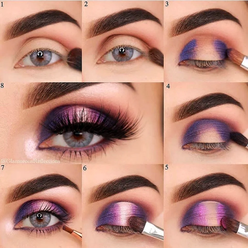 Диагональная техника макияжа глаз