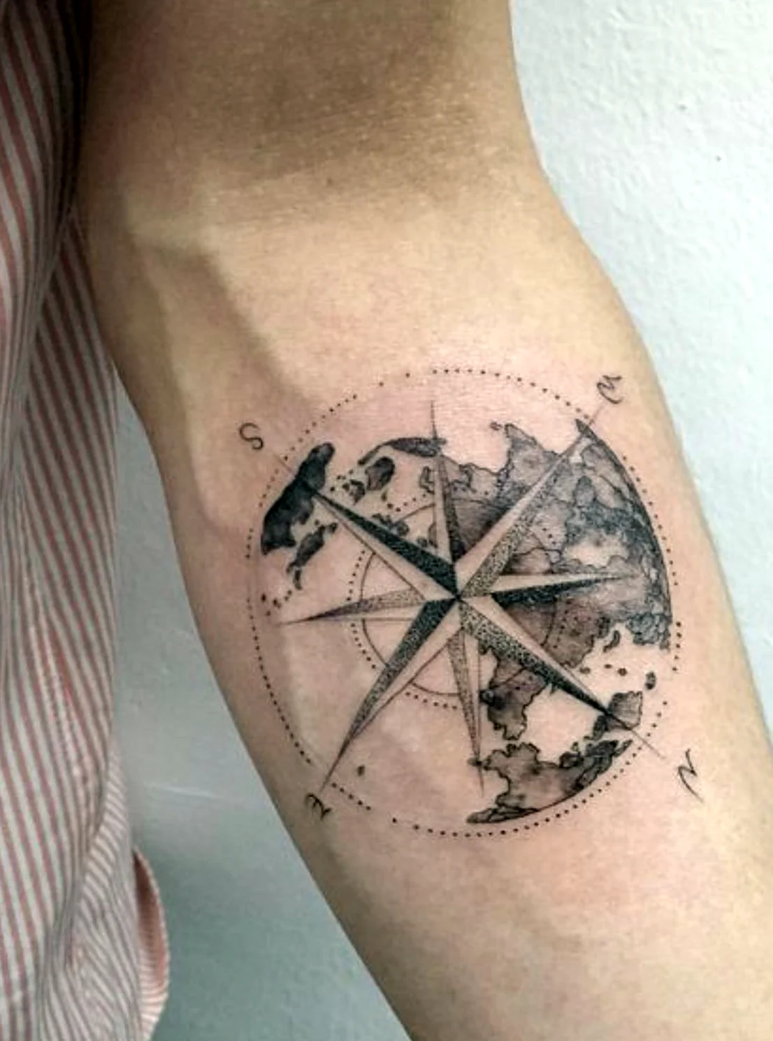 Древнекитайский компас тату