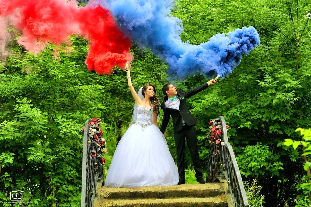 Дымовая шашка на свадьбу