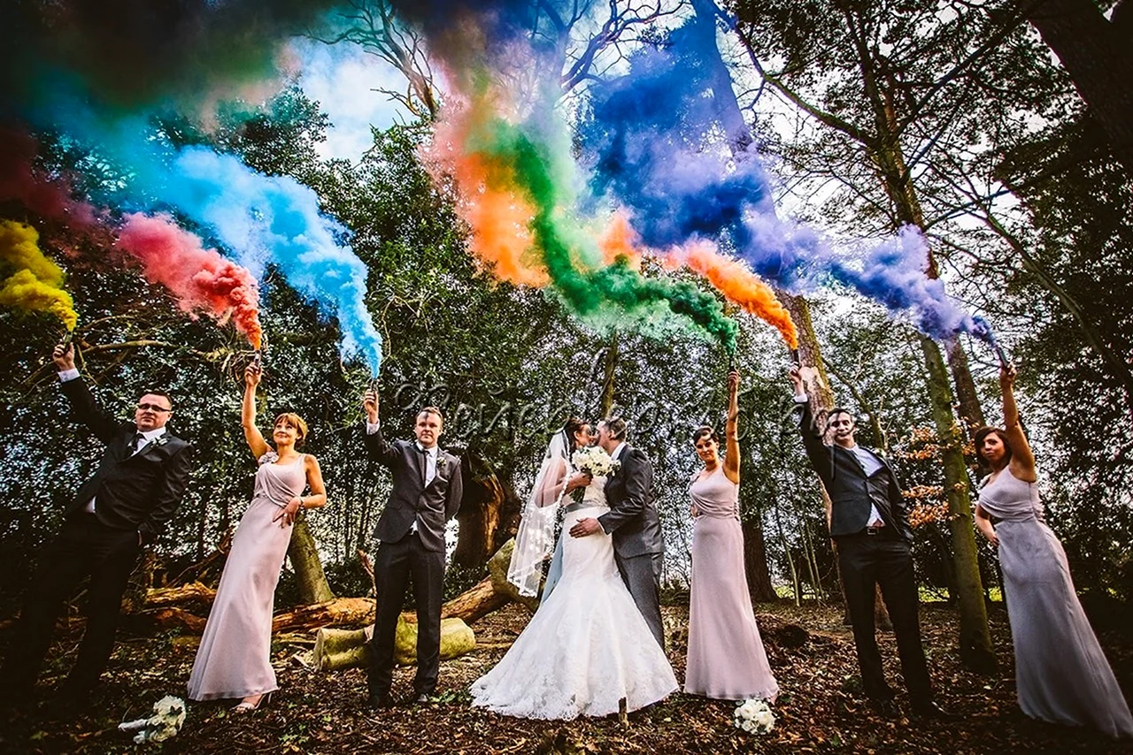 Дымовые шашки на свадьбу