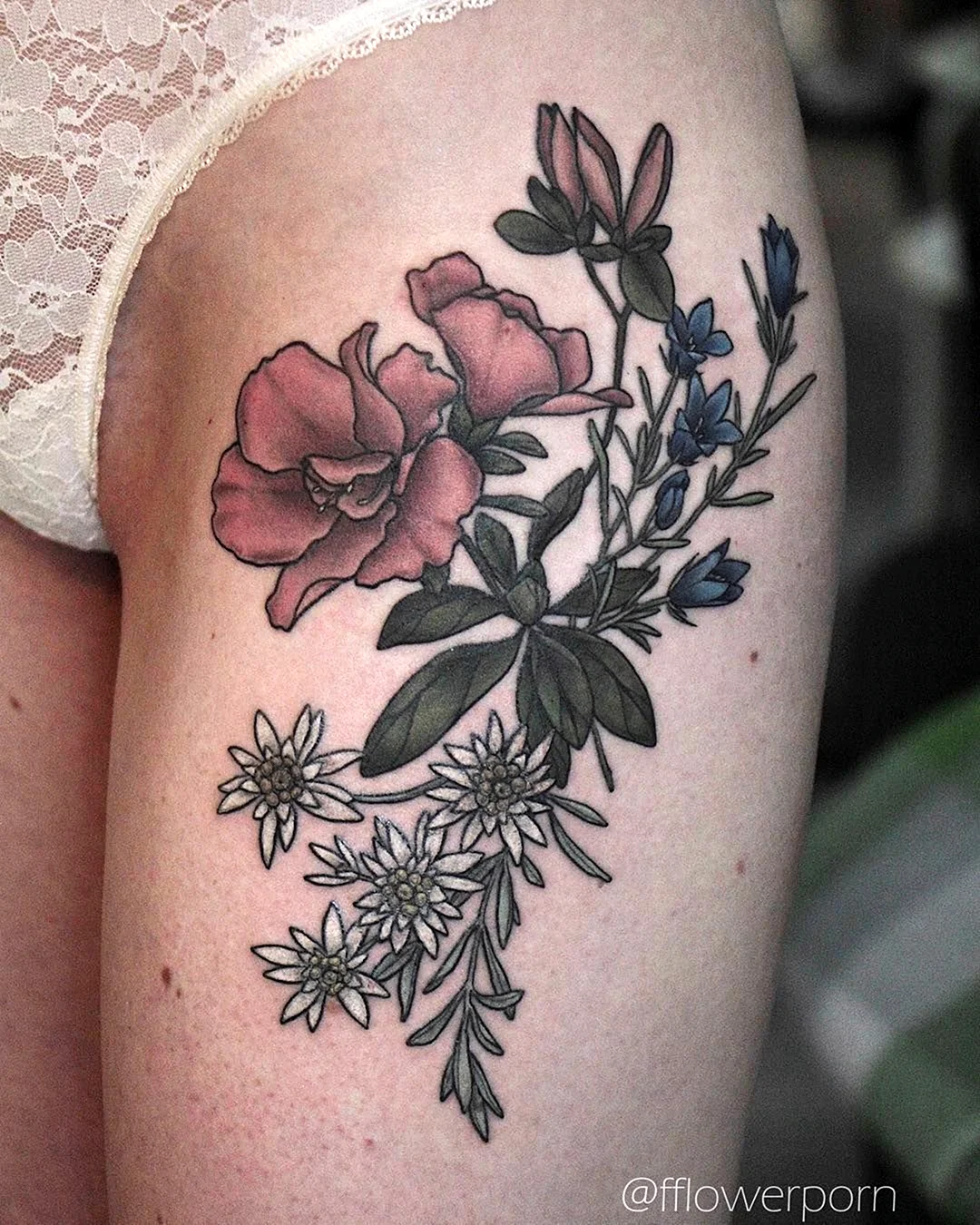 Эдельвейс цветок тату