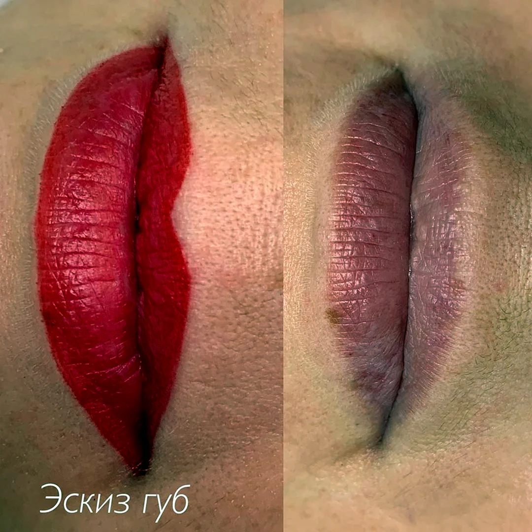 Эскиз губ для перманентного макияжа
