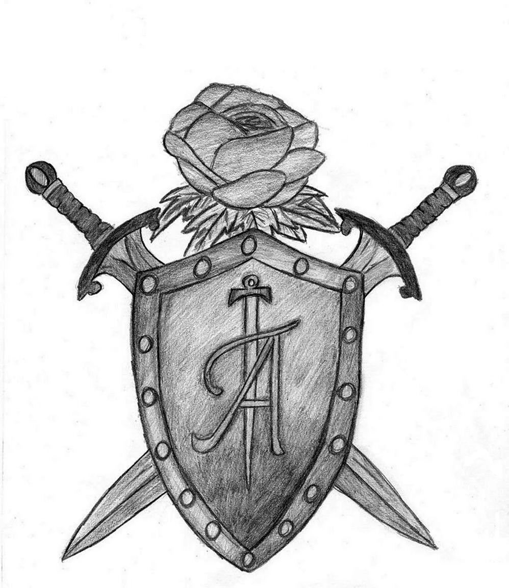 Эскиз рыцарского щита