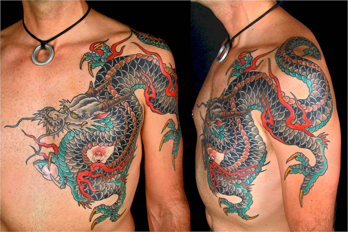 Европейский дракон тату