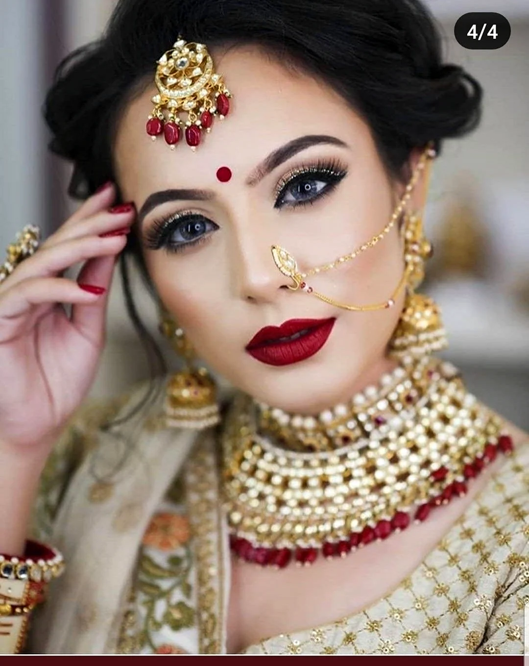 Фантазийный макияж в индийском стиле