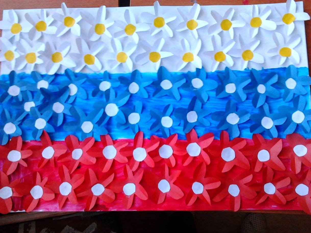 Флаг России поделка аппликкация