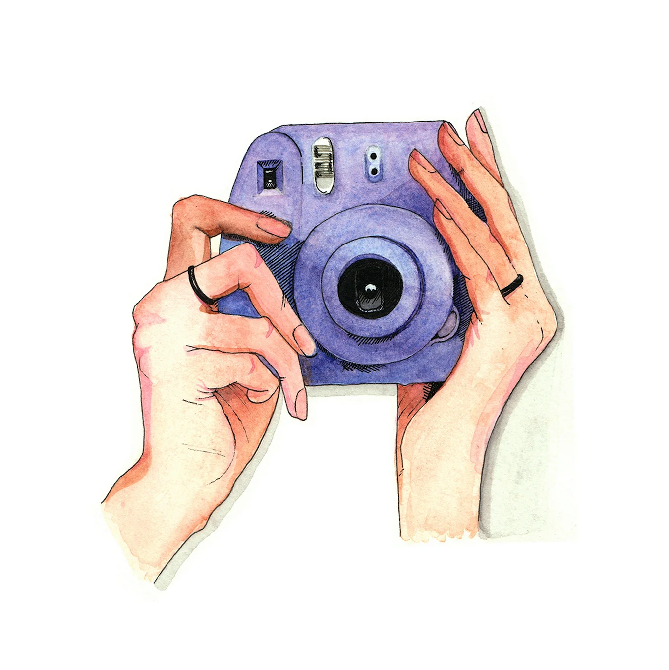 Фотоаппарат Instax нарисованный