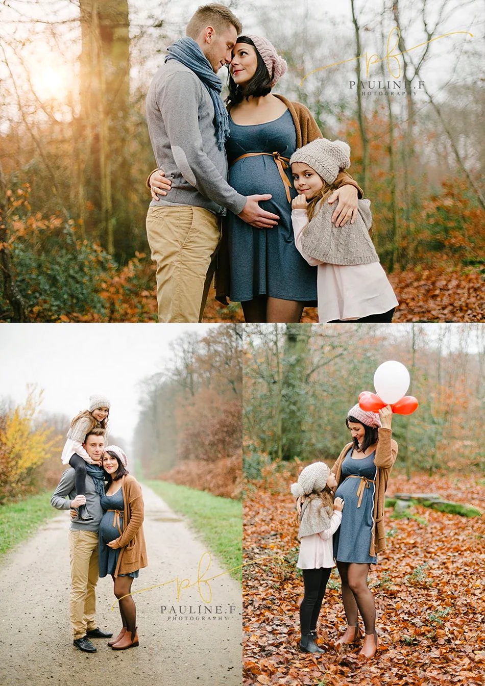 Фотосессия беременной с мужем осенью