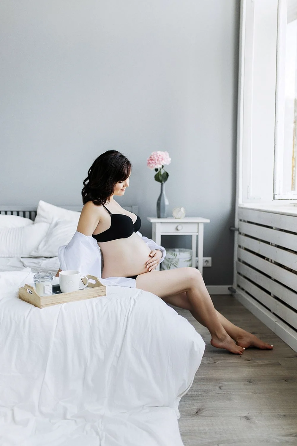 Фотосессия беременной в домашних условиях