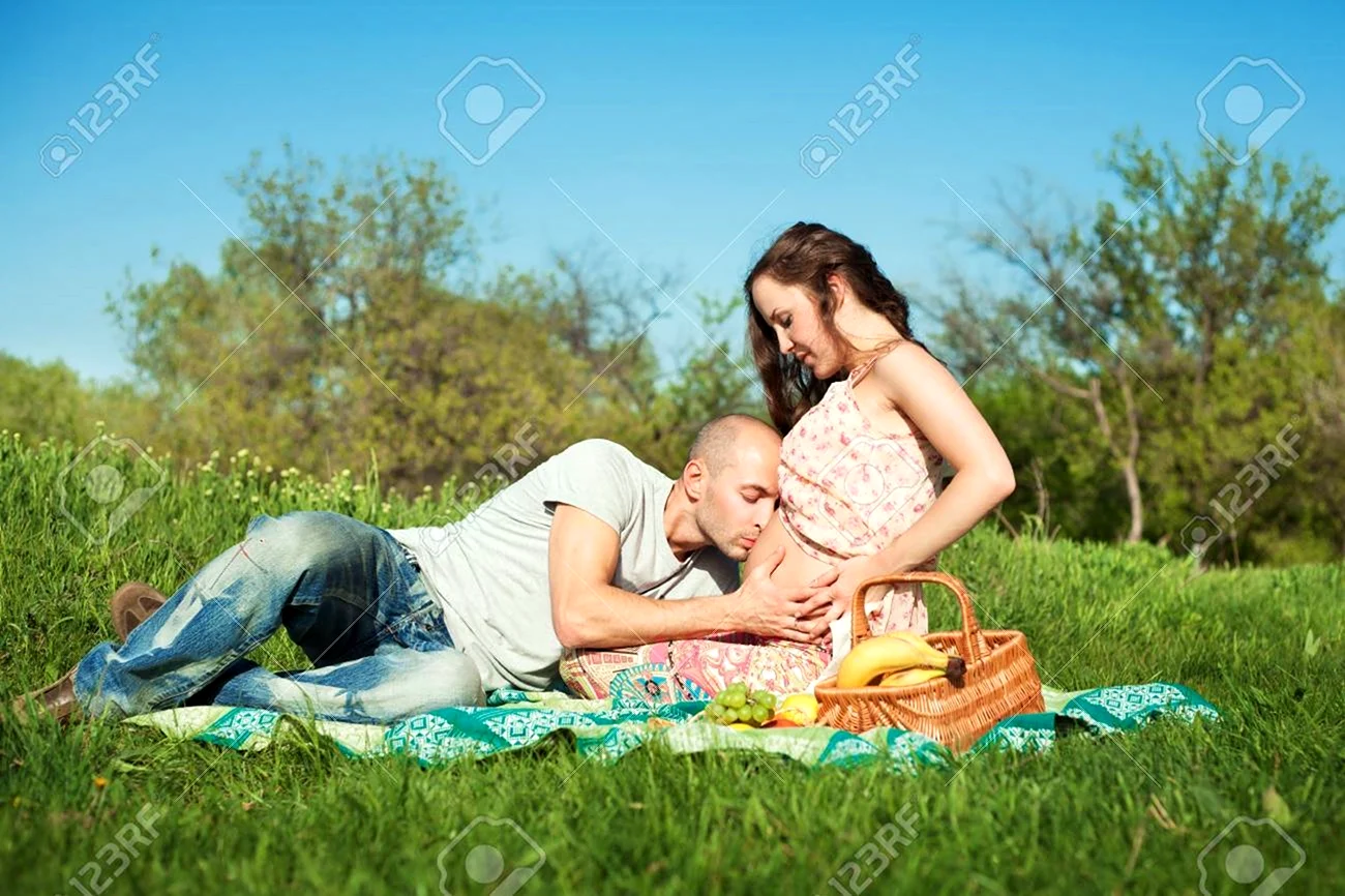 Фотосессия беременных пикник