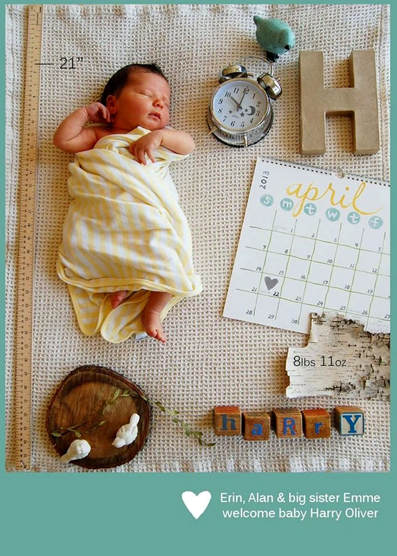 Фотосессия для новорожденных по месяцам