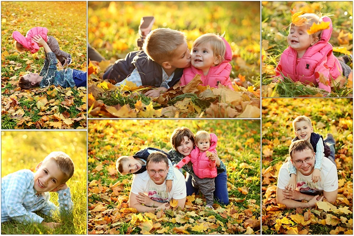Фотосессия осенью на природе с ребенком