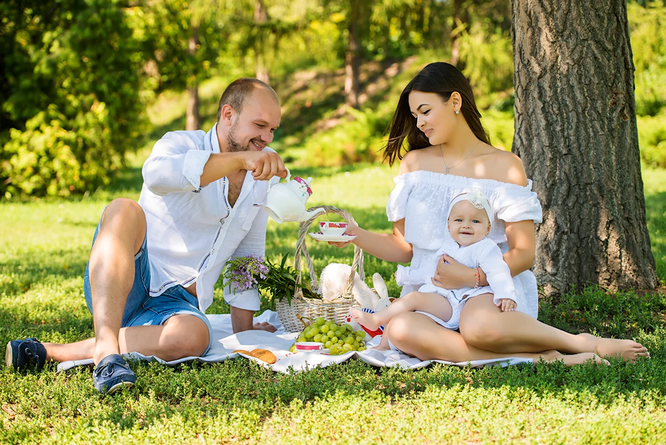 Фотосессия пикник на природе семьей