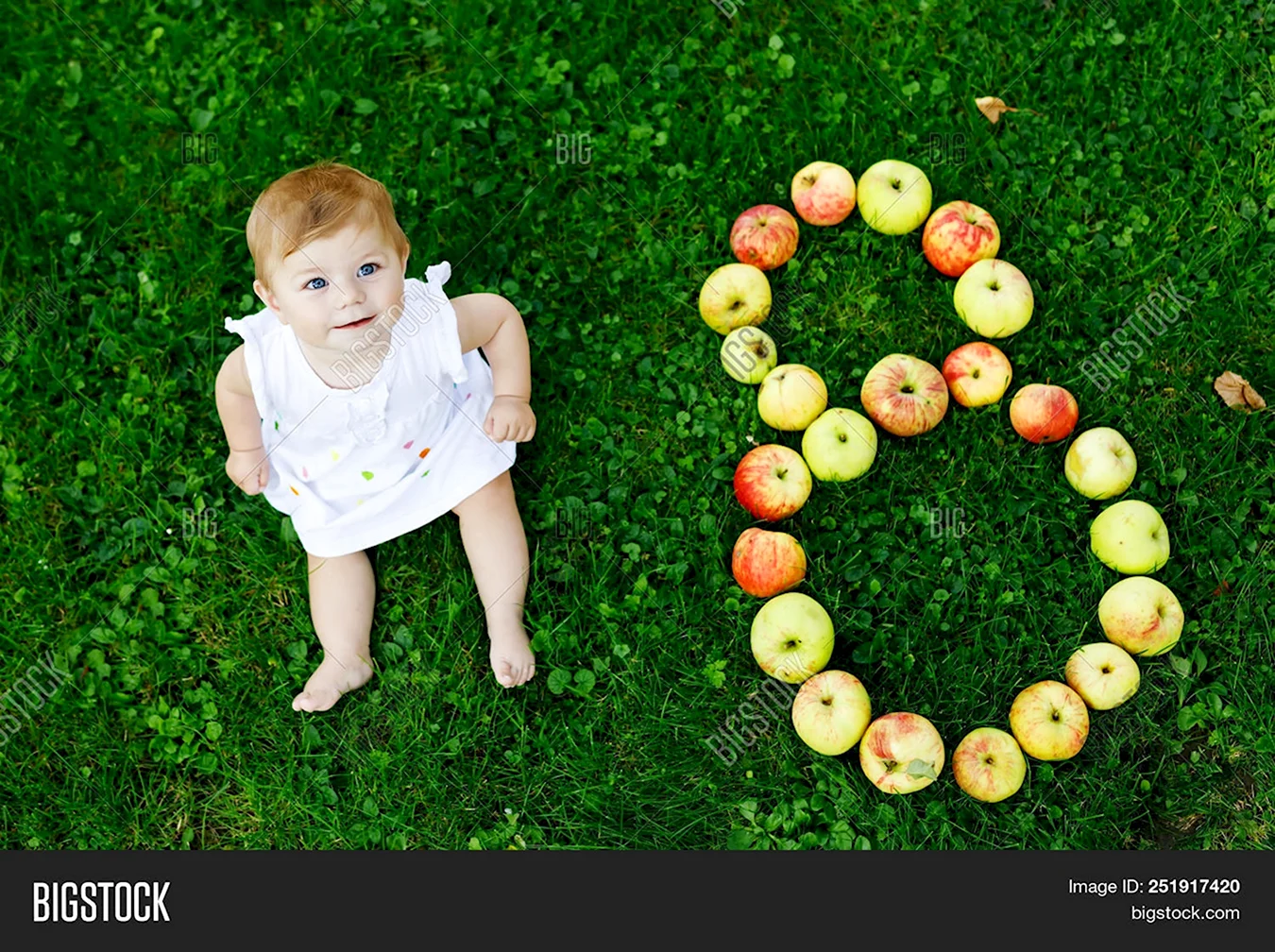 Фотосессия по месяцам с яблоками