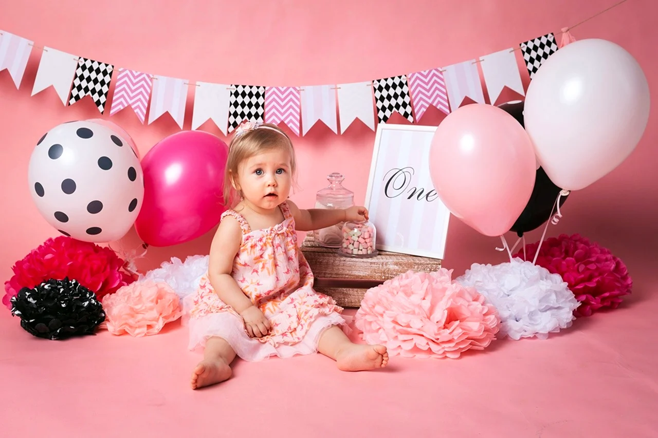 Фотозона на день рождения девочки 1 год