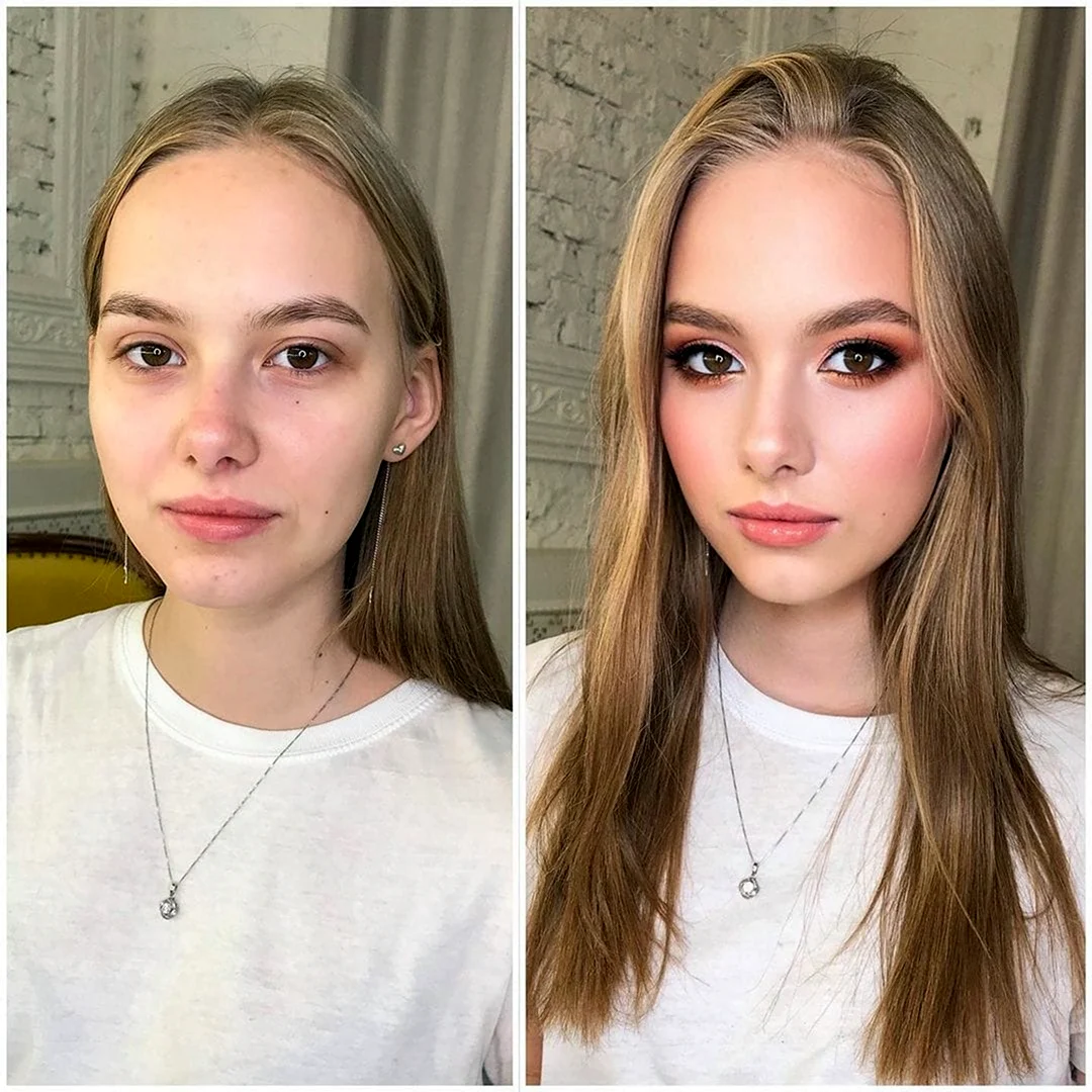 Голливудский макияж до и после