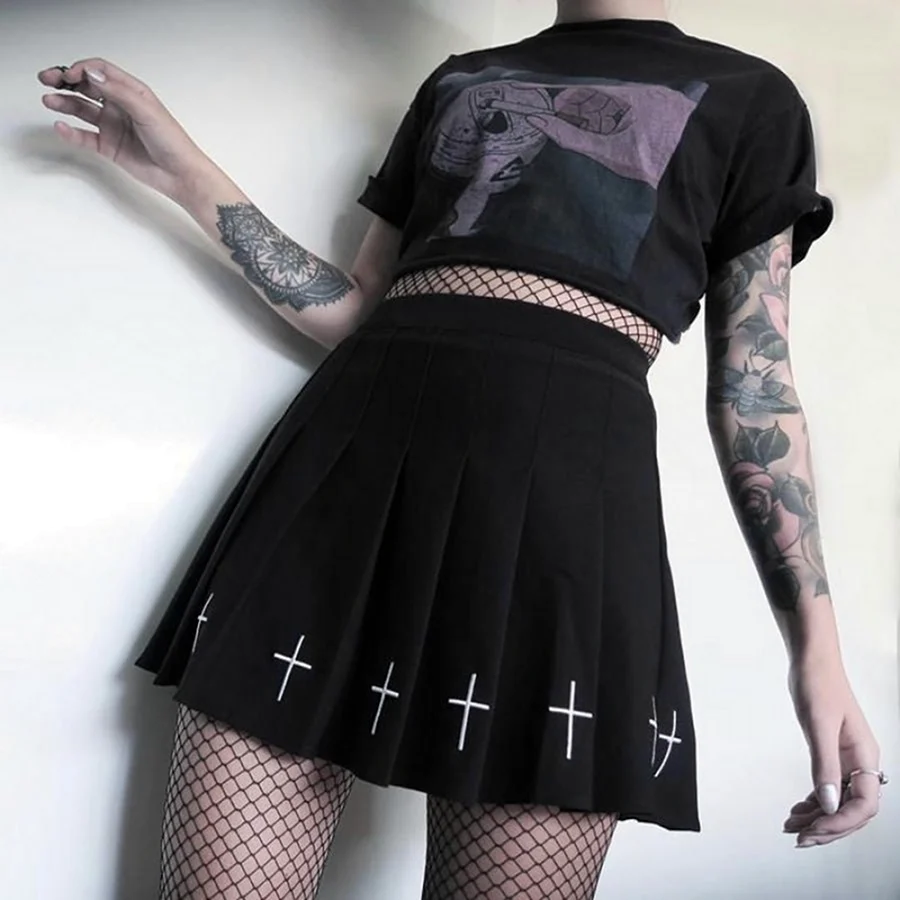 Goth outfit Грандж 2020 юбка