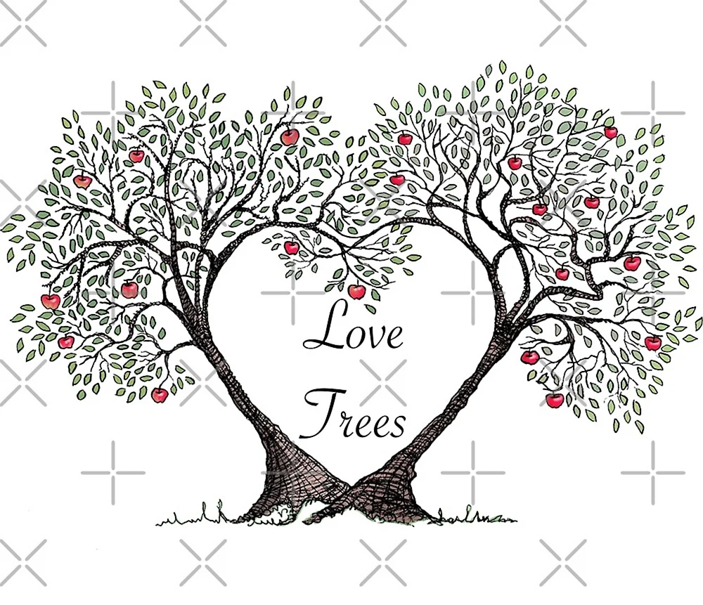 Графика дерево любовь