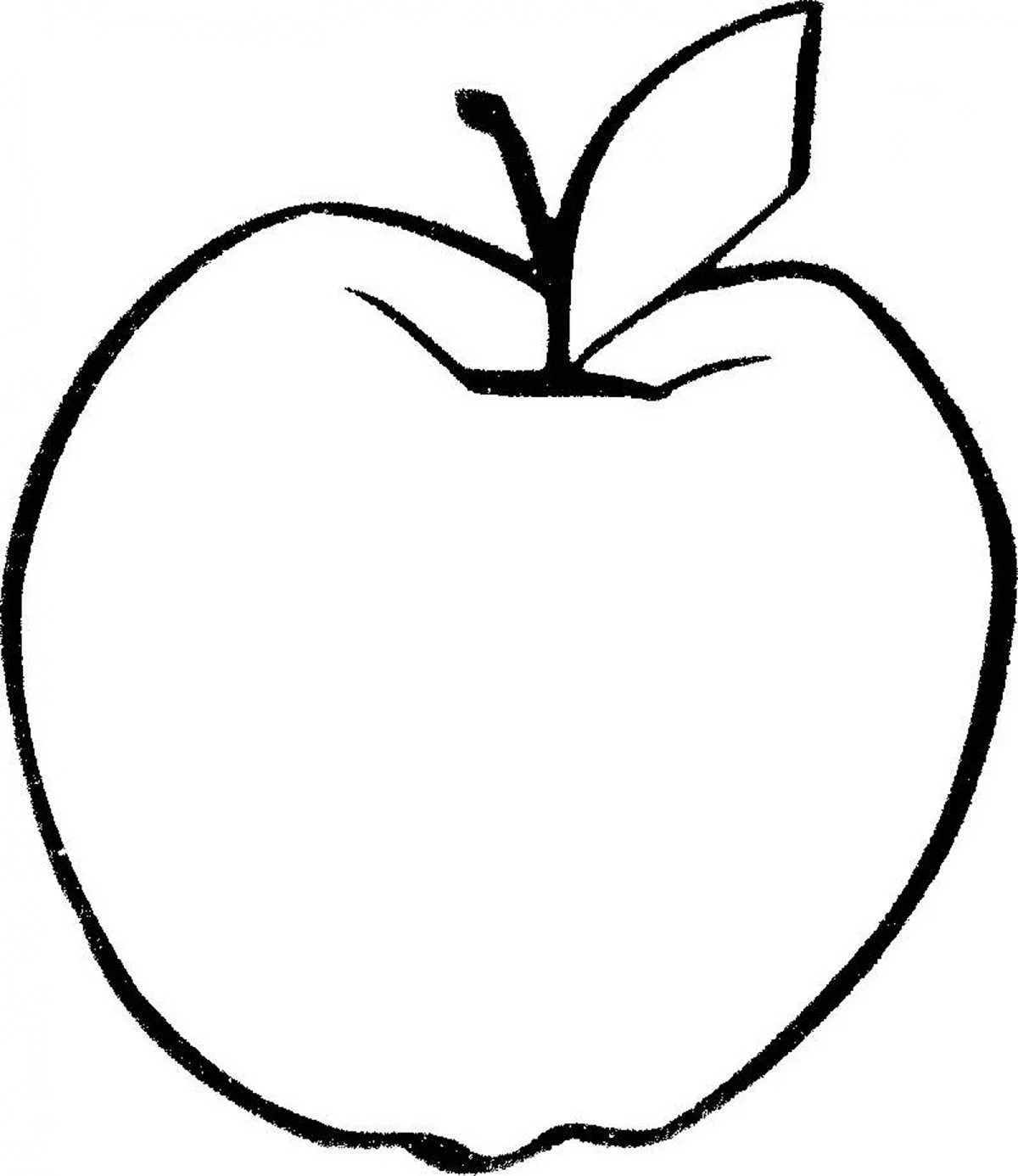 Яблоко раскраска для детей