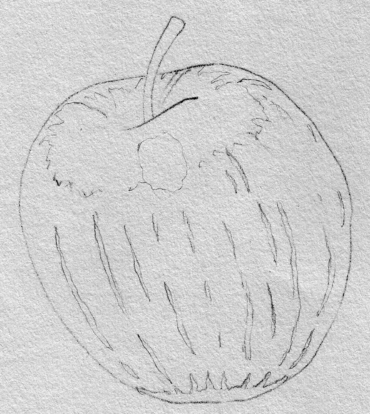 Яблоко рисунок карандашом