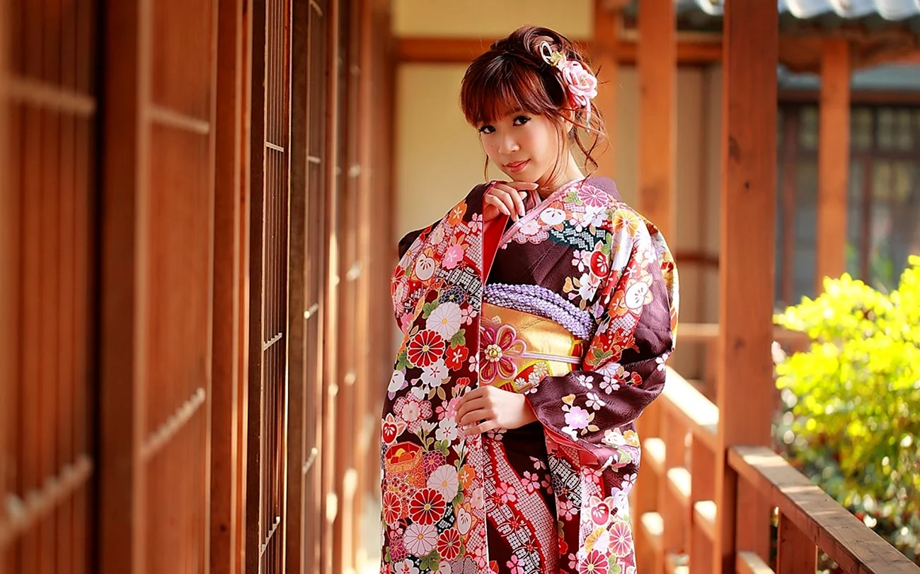Япония девушки в кимоно гейша