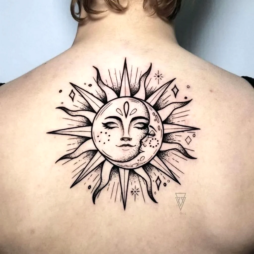 Языческое солнце тату