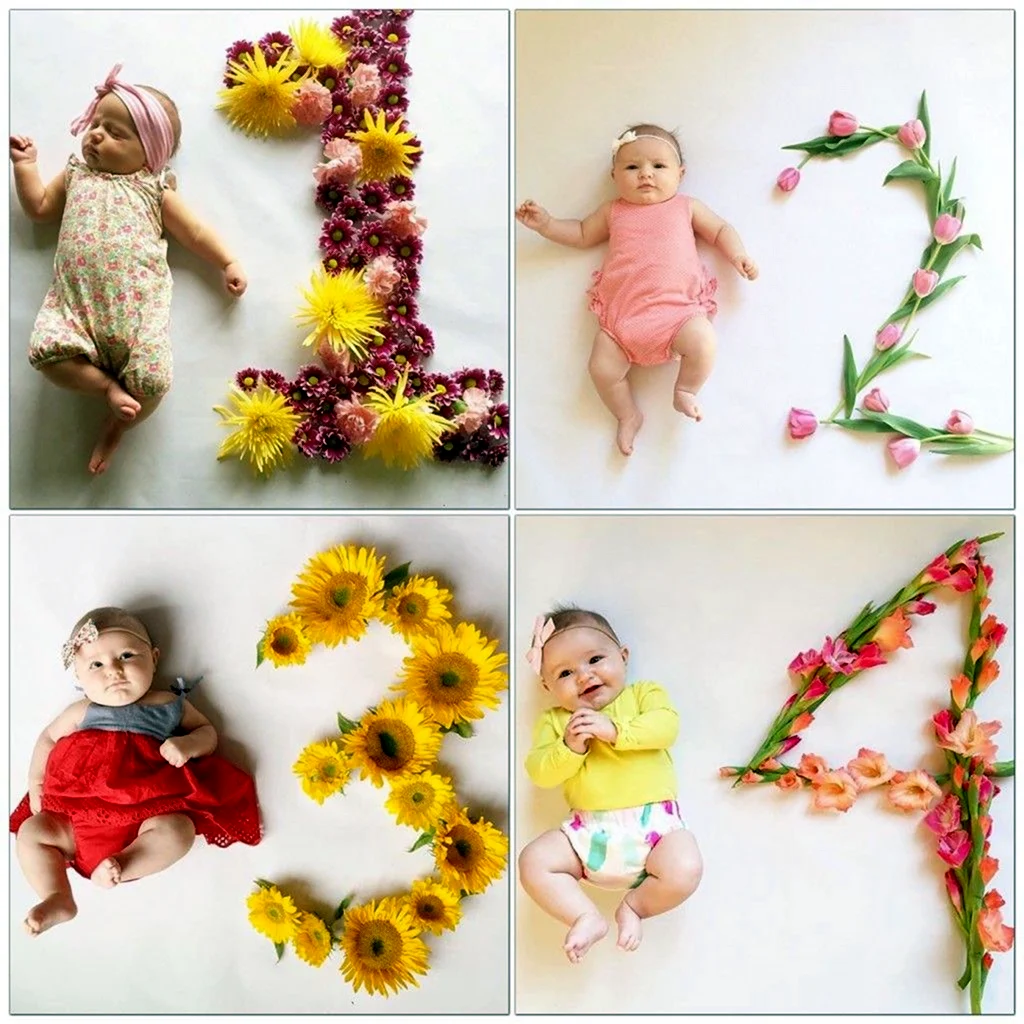 Идеи для фотосессии малыша по месяцам