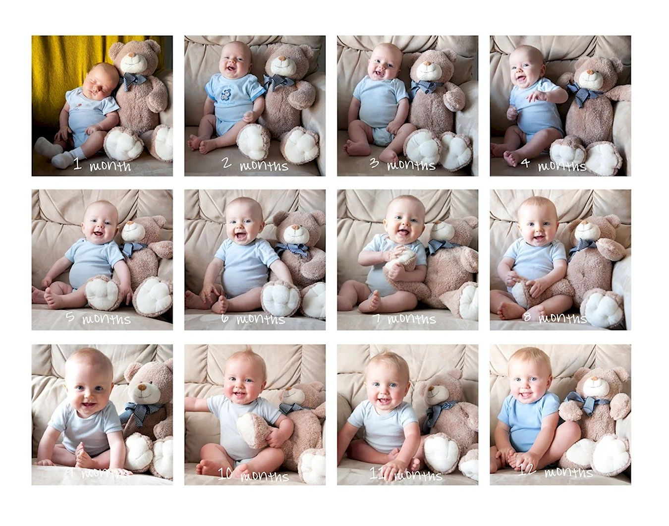 Идеи для фотосессии ребенка по месяцам