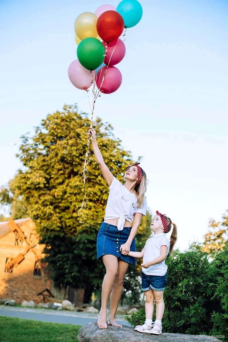 Идеи для фотосессии с воздушными шарами
