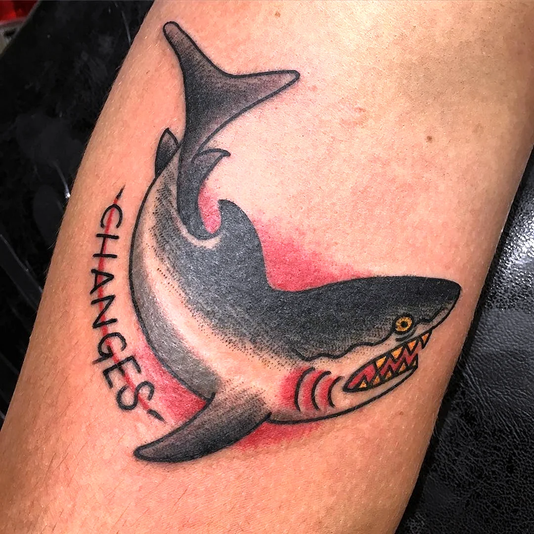 Идеи тату с акулой
