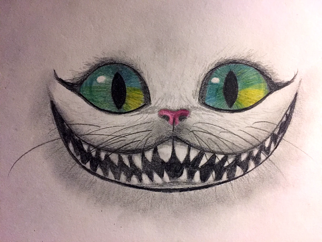 Как нарисовать Чеширского кота из Алисы в стране чудес